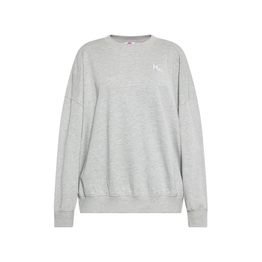 MYMO MYMO Sweatshirt lichtgrijs / wit -