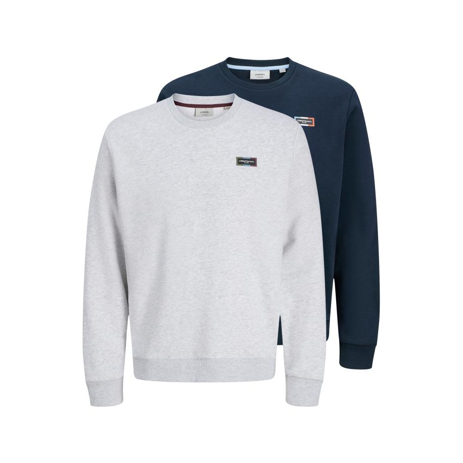 JJ Rebel JJ Rebel Sweatshirt JREBDRUMMER nachtblauw / grijs gemêleerd -