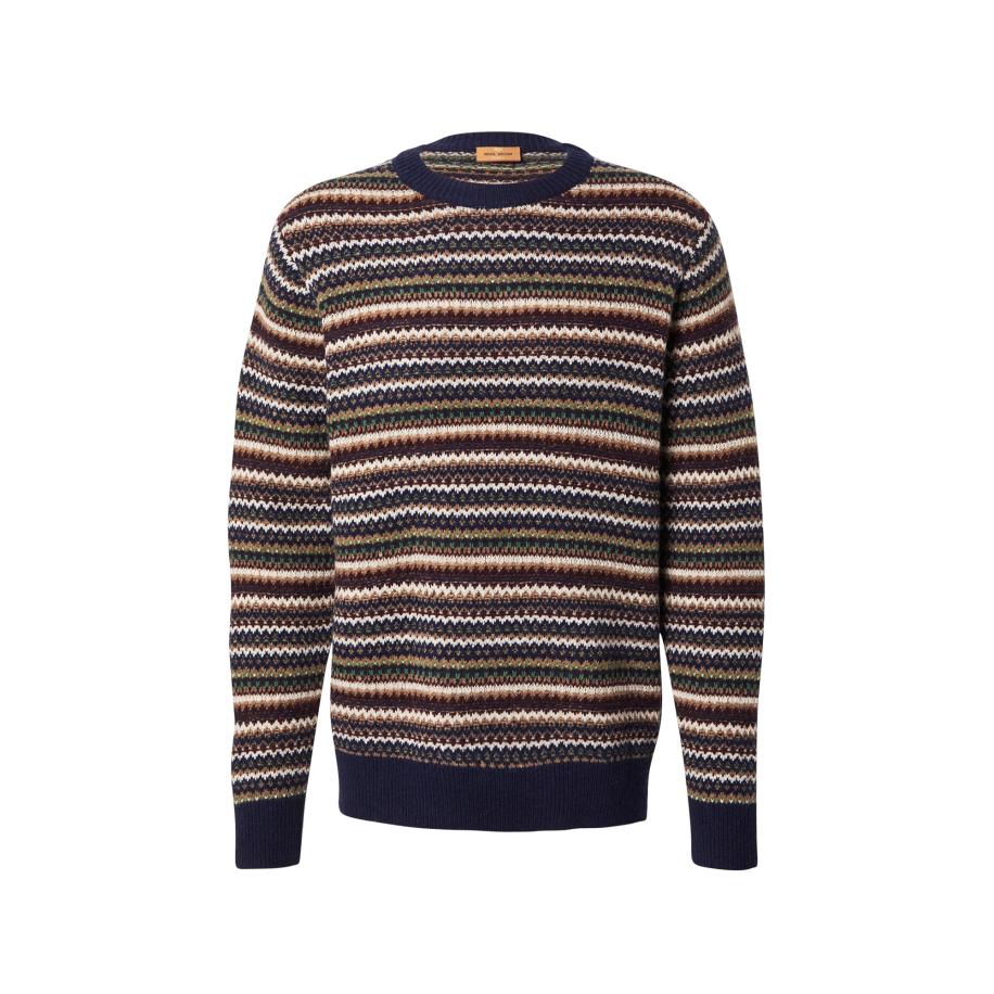 Mos Mosh MOS MOSH Trui MMGLaporte Ice bruin / groen / zwart / wit -