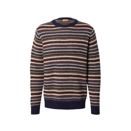 Mos Mosh MOS MOSH Trui MMGLaporte Ice bruin / groen / zwart / wit