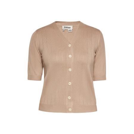 Sidona Sidona Gebreid vest lichtbruin