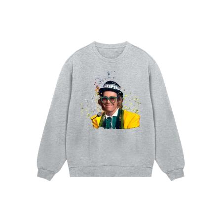 F4NT4STIC Sweatshirt TV Times Elton John At The Piano 1977 grijs / gemengde kleuren