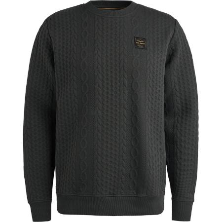 PME Legend Jacquard Structure Trui Antraciet