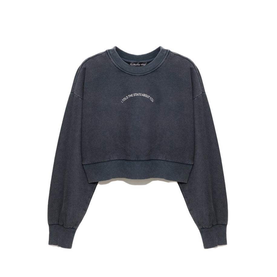 No Matter What No Matter What Sweatshirt antraciet / wit -