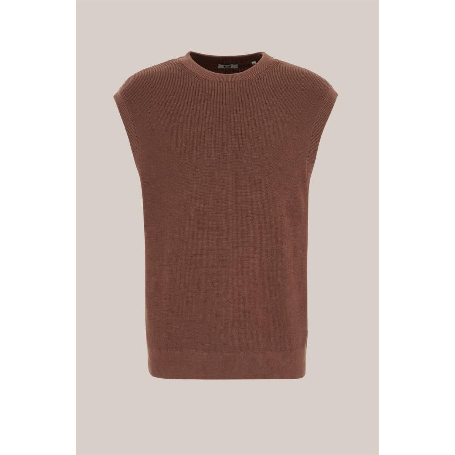 WE Fashion Heren Regular fit spencer - Regular fit - Bruin - Biologisch katoen - Maat: XS Bruin