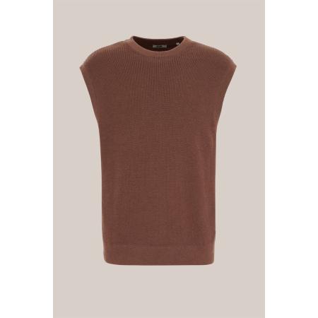 WE Fashion Heren Regular fit spencer - Regular fit - Bruin - Biologisch katoen - Maat: XS