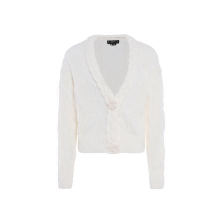 Faina faina Gebreid vest wolwit