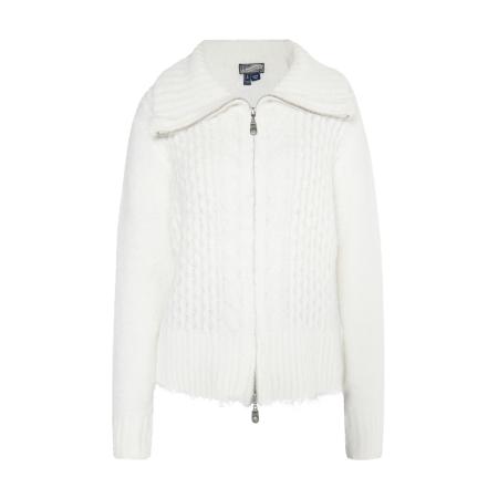 DreiMaster DreiMaster Vintage Gebreid vest Altiplano wit