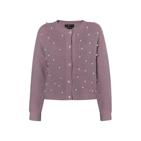 Faina faina Gebreid vest mauve / parelwit