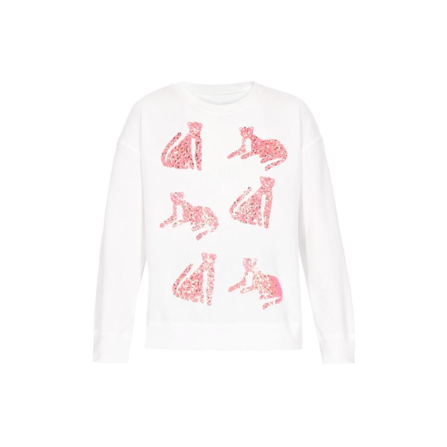 Swirly swirly Sweatshirt goud / pitaja roze / wit -