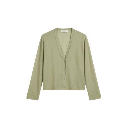 Marc O'Polo Marc OPolo Gebreid vest lichtgroen