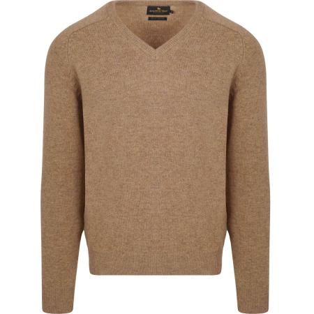 Steppin' Out Trui V-hals Lamswol Camel