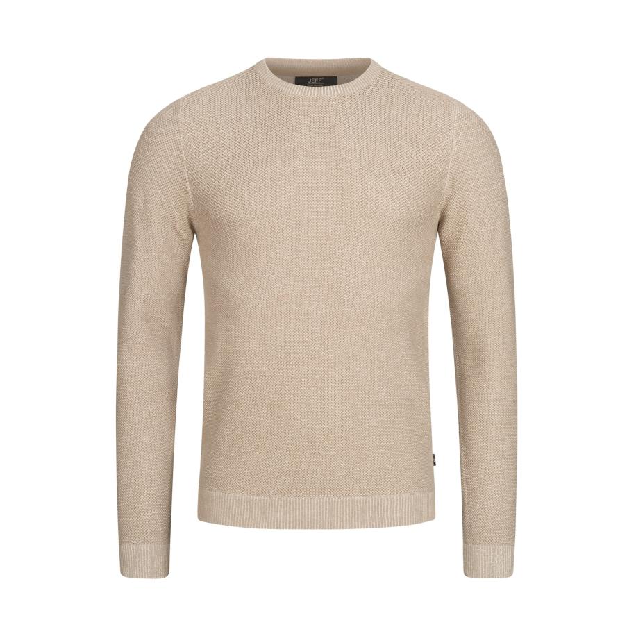 JEFF JEFF Trui Crespo beige / zwart -