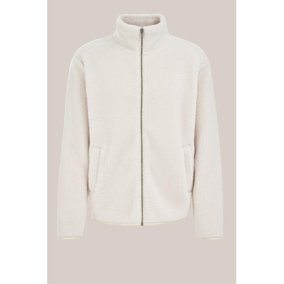 WE Fashion Heren regular fit teddy vest - Regular fit - Gebroken wit - Maat: XS Wit