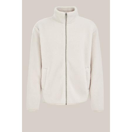 WE Fashion Heren regular fit teddy vest - Regular fit - Gebroken wit - Maat: XXL