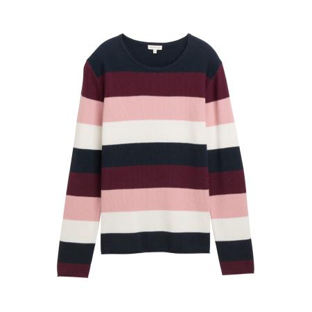 Tom Tailor TOM TAILOR Trui navy / cyclaam / rosa / wit