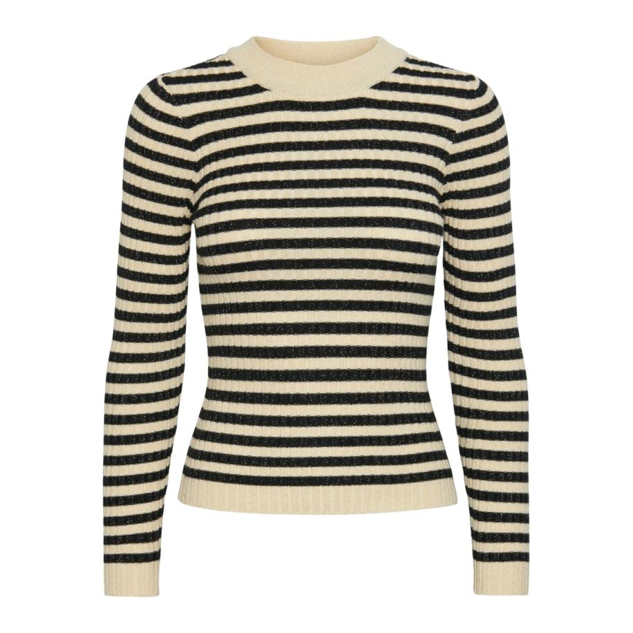 Pieces PIECES Trui PCCrista beige / zwart -