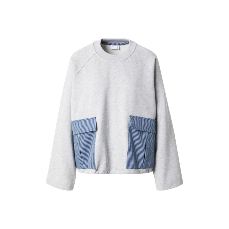 Nümph NÜMPH Sweatshirt NUZHELLY blauw denim / lichtgrijs / wit -