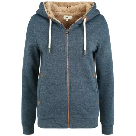 Oxmo Oxmo Sweatvest Vicky blauw / bruin