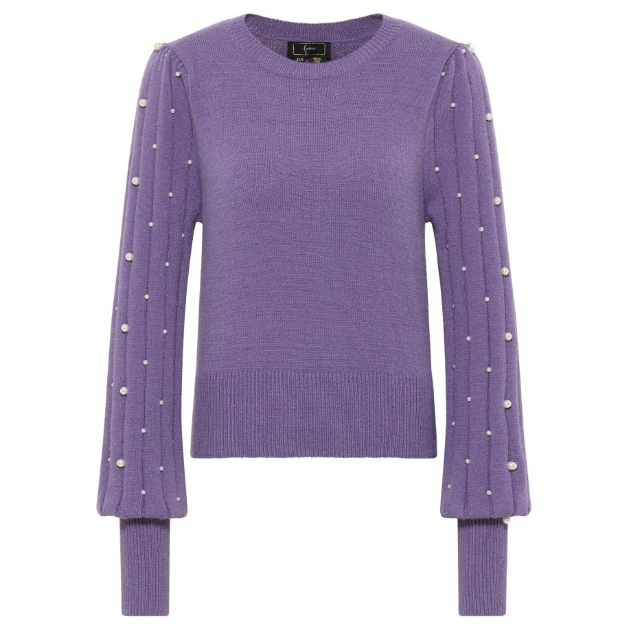 Faina faina Trui Tylin lila / parelwit -