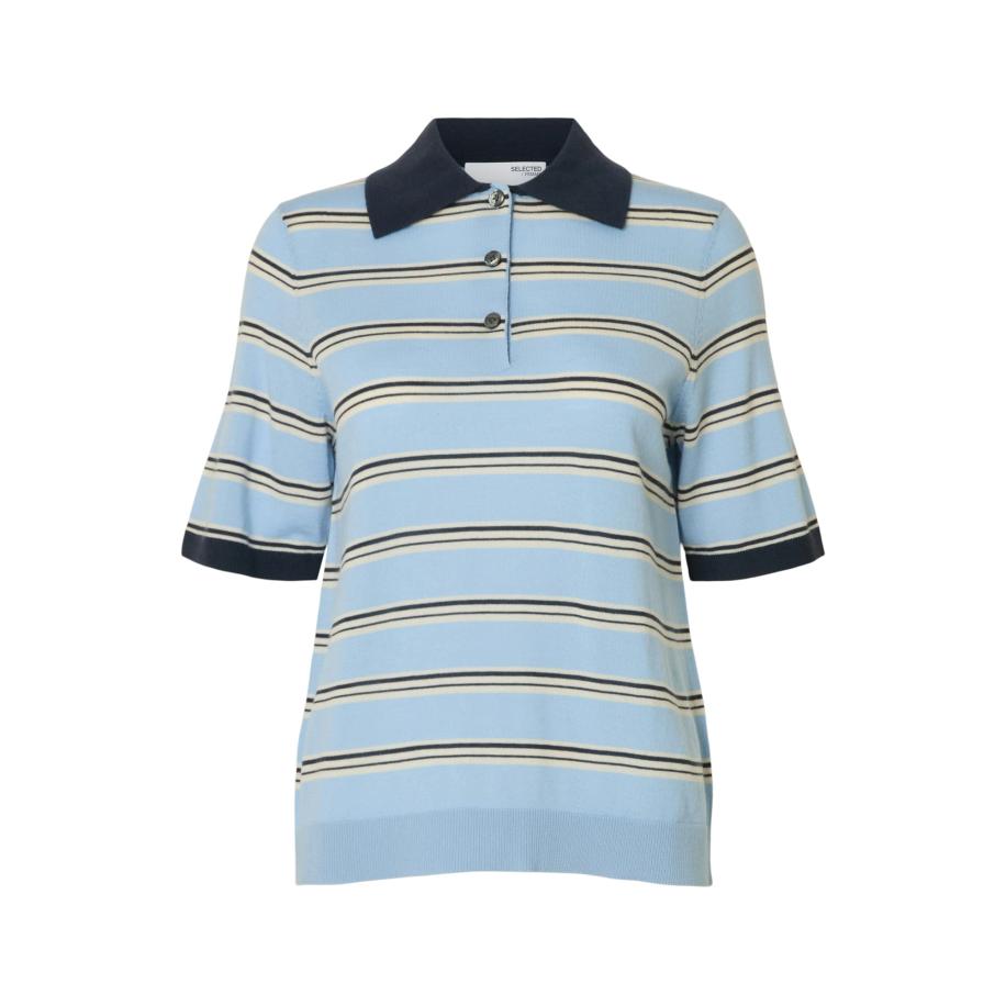 Selected SELECTED Trui SLFThea marine / lichtblauw / wit -
