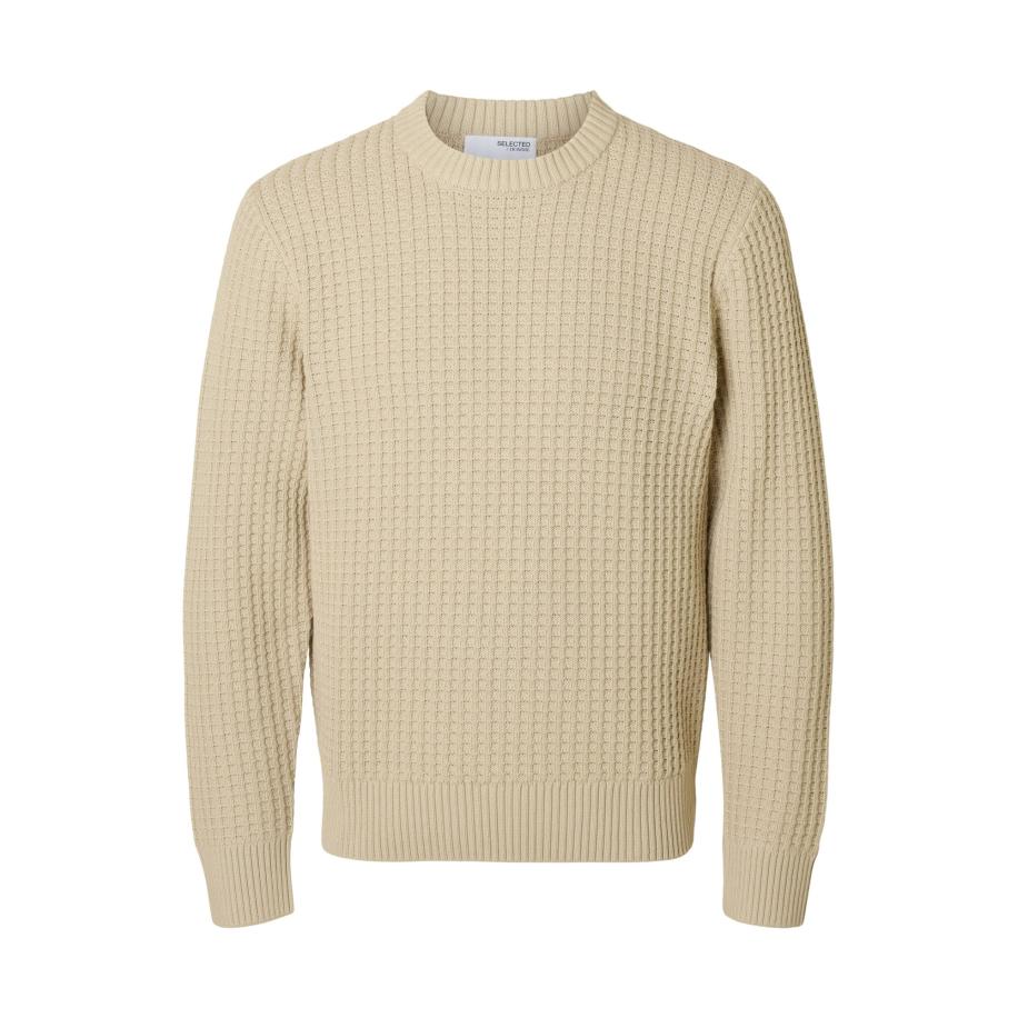 SELECTED Trui SLHTOM crème Bruin