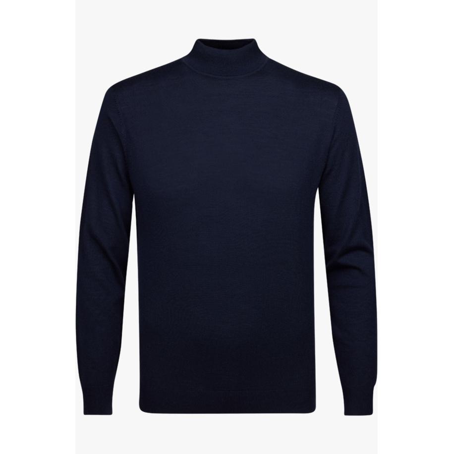 Profuomo Trui donkerblauw, Effen Blauw