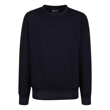 BABISTA Trui ronde halsdonkerblauw, Effen