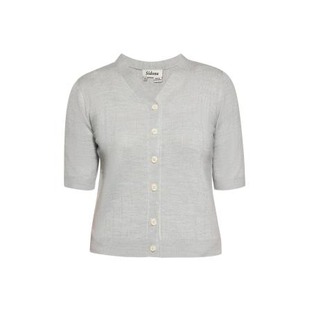 Sidona Sidona Gebreid vest lichtgrijs