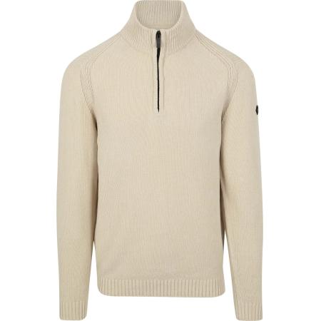 No Excess Half Zip Trui Chenille Ecru