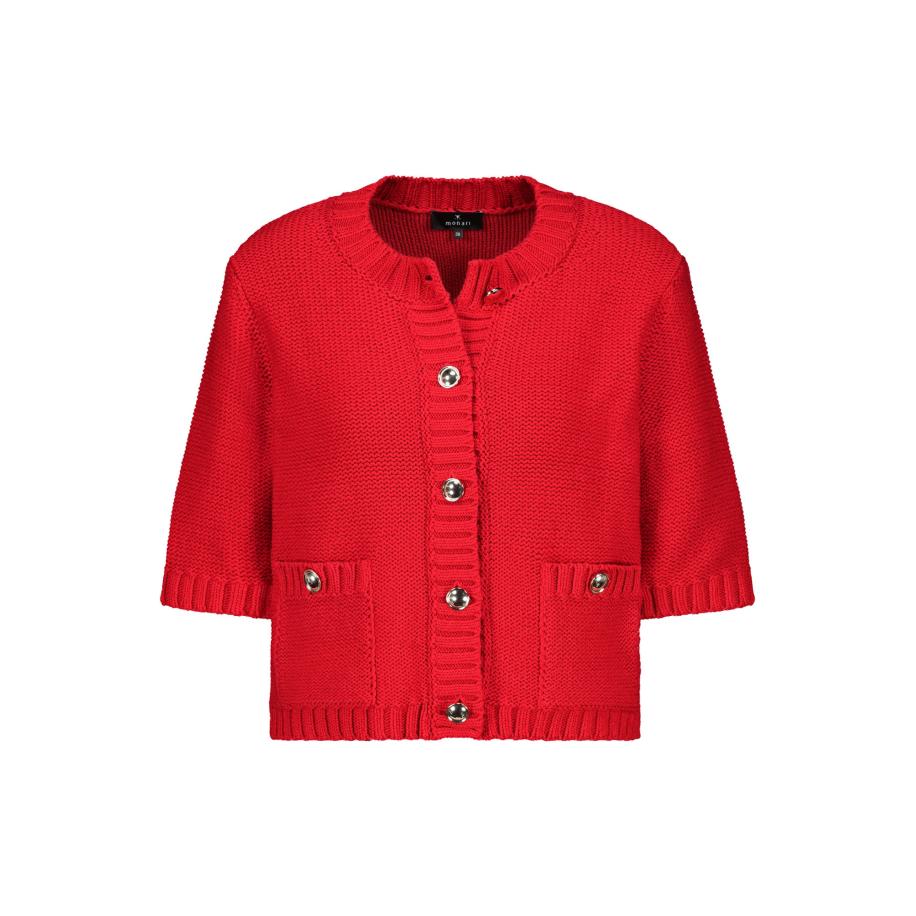 Monari monari Gebreid vest rood -