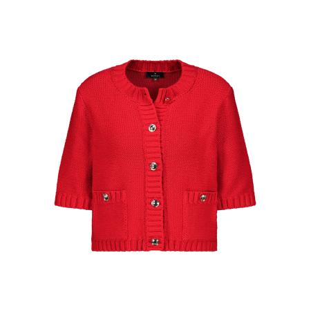 Monari monari Gebreid vest rood