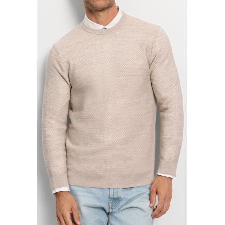 OLYMP Casual Trui ronde hals stopverf, Effen