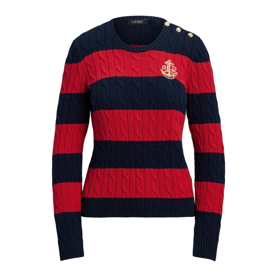 Lauren Ralph Lauren Lauren Ralph Lauren Trui marine / cranberry / wit -