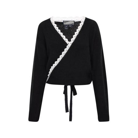 DreiMaster DreiMaster Vintage Gebreid vest zwart / wit