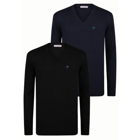 Felix Hardy Felix Hardy Trui groen / donkerlila / zwart