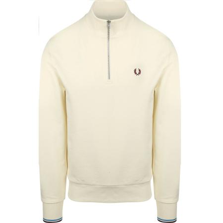 Fred Perry Half Zip Trui Ecru