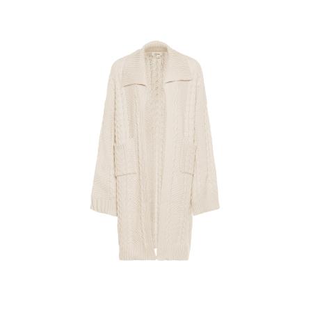 aleva aleva Gebreid vest ecru