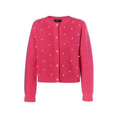 Faina faina Gebreid vest pink / parelwit