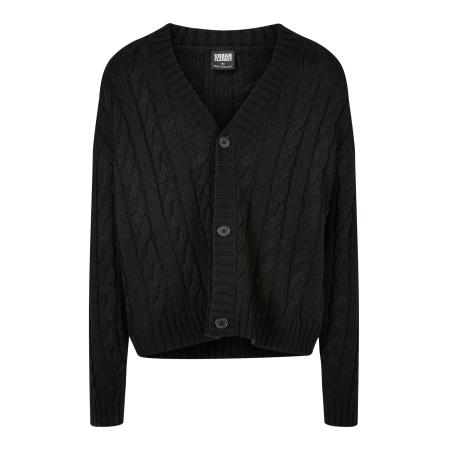 Urban Classics Gebreid vest zwart