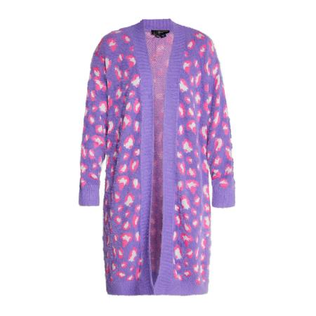 Faina faina Gebreid vest lila / pink / wit