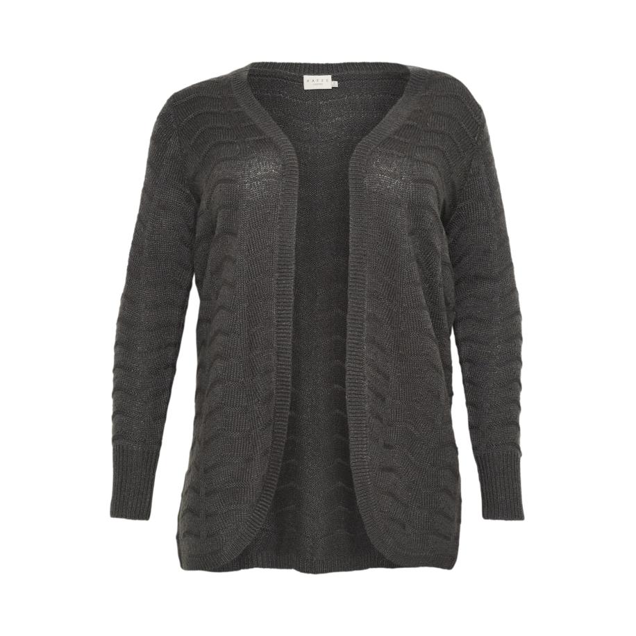 KAFFE CURVE Gebreid vest Emana zwart Zwart