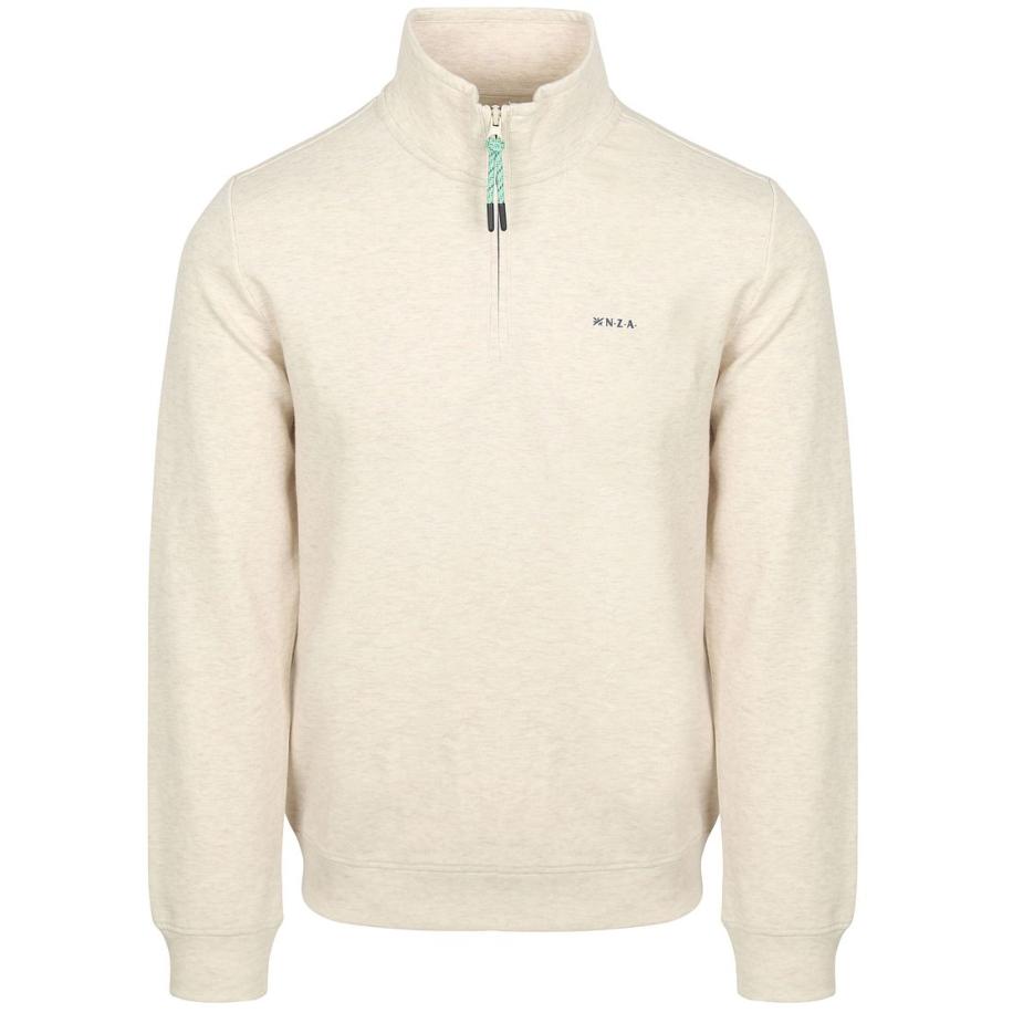 NZA Trui Halfzip Cesar Beige Bruin