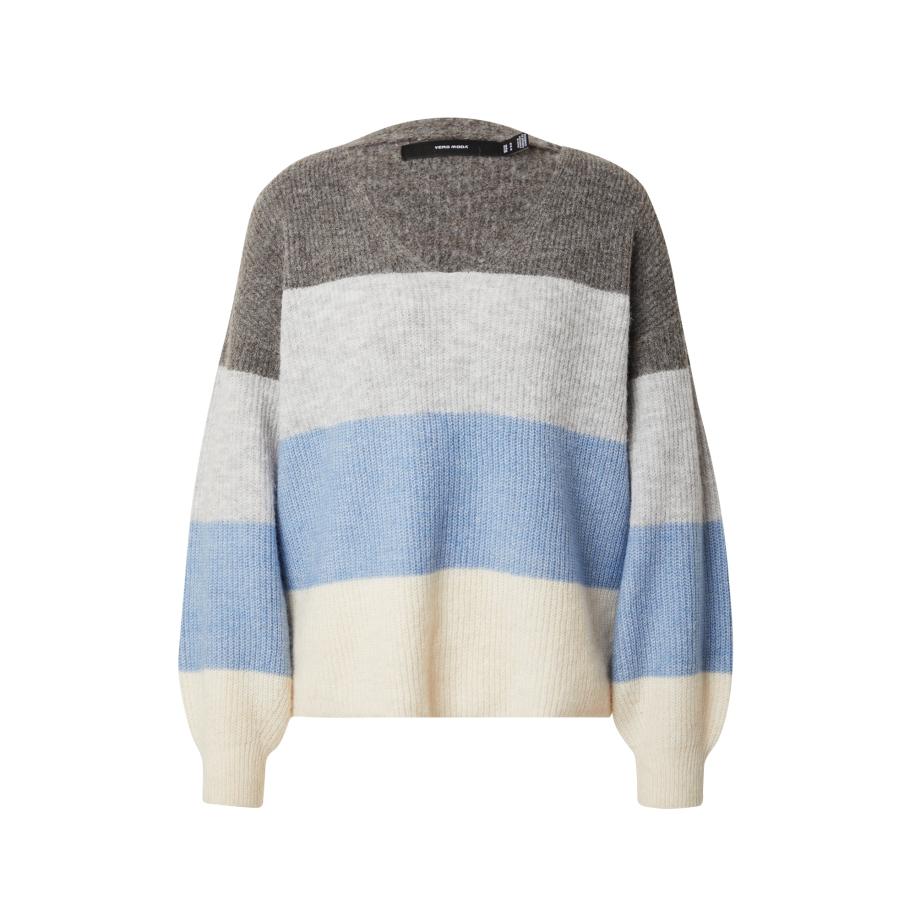 Vero Moda VERO MODA Trui VMDEsma crème / lichtblauw / lichtgrijs / grijs gemêleerd -