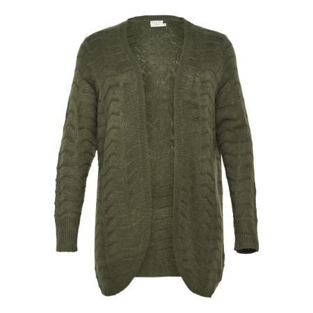 Kaffe KAFFE CURVE Gebreid vest Emana olijfgroen