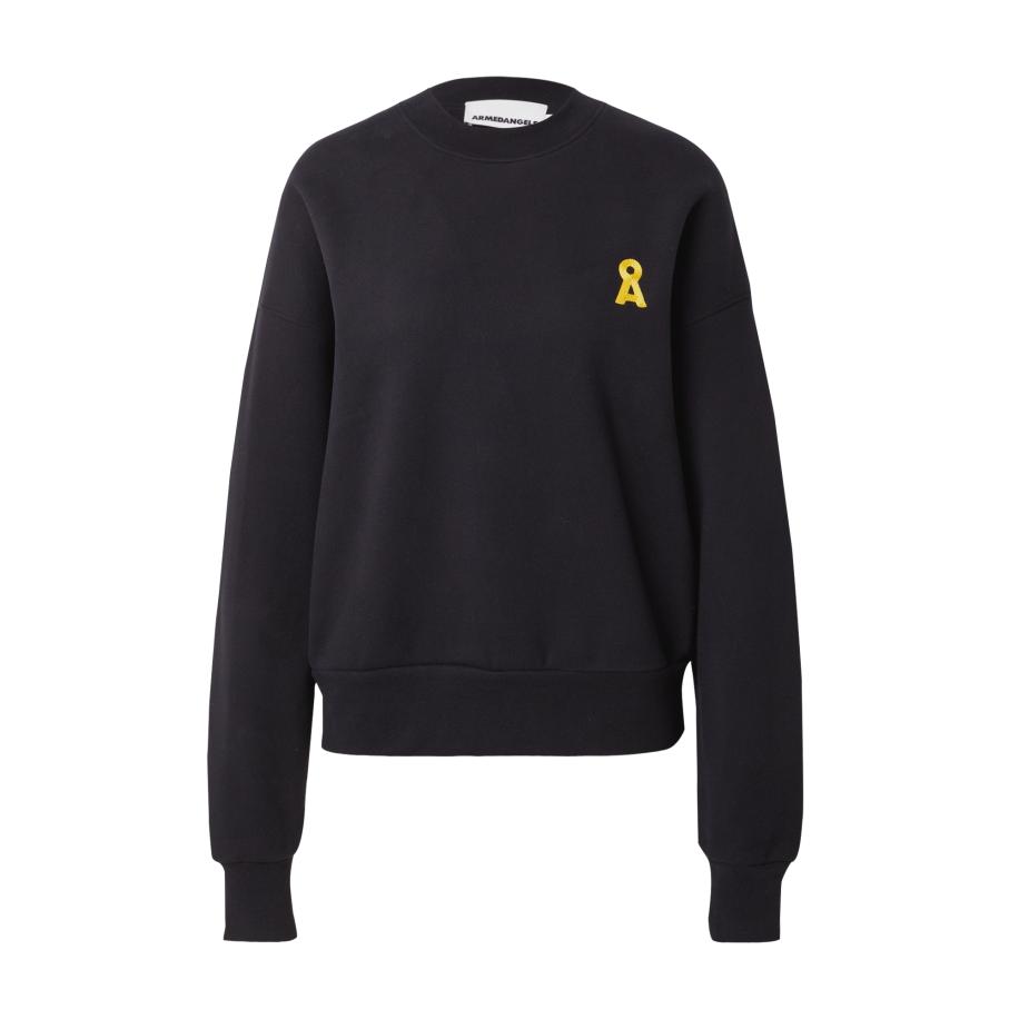 Armedangels ARMEDANGELS Sweatshirt Alizaa curry / zwart -