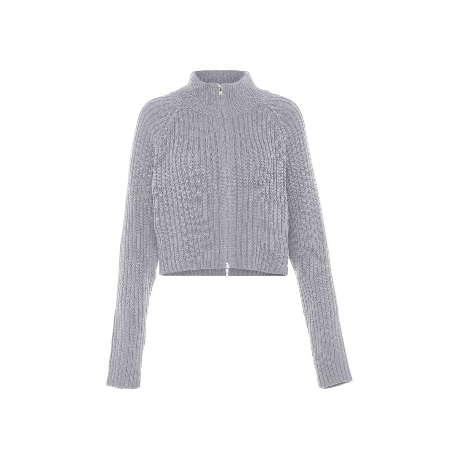 MYMO MYMO Gebreid vest grijs -