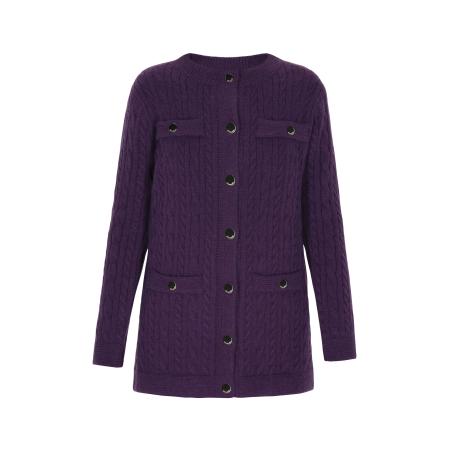 DreiMaster DreiMaster Klassik Gebreid vest aubergine