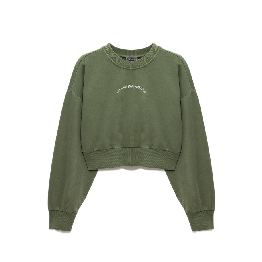 No Matter What No Matter What Sweatshirt kaki / wit -