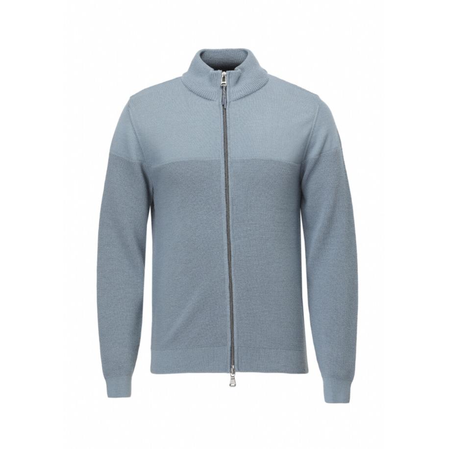 Ramsey Gebreid vest duifblauw / lichtblauw Blauw